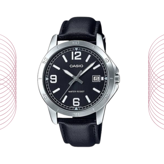 Casio MTP-V004L Series Men's Analog Leather Strap Watch