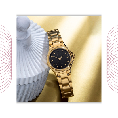 Casio LTP-1130N-1ARDF Women's Analog Stainless Steel Gold Tone Watch
