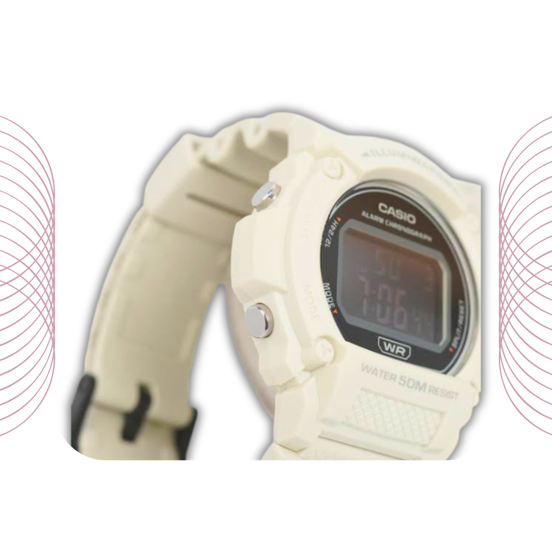 Casio W-219HC-8BVDF Digital Sports Watch Grey Resin for Men & Women