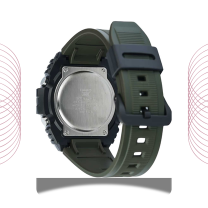 Casio MWQ-100-3AVDF Men's Analog Digital Sports Watch Green Dial