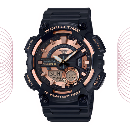 Casio AEQ-110BW-9AVDF Analog Digital Sports Watch for Men