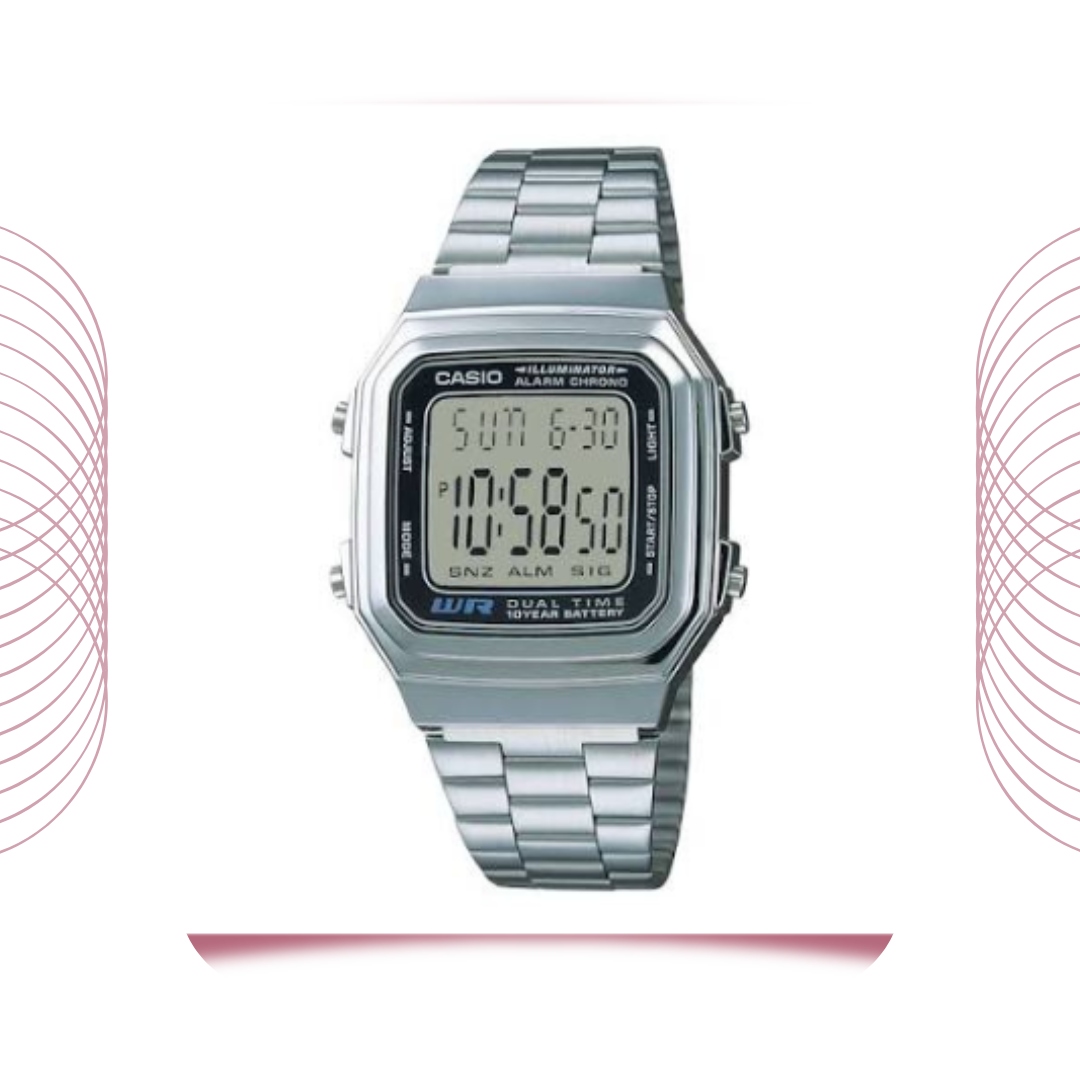 Casio A178WA-1ADF Classic Digital Stainless Steel Watch for Men & Women