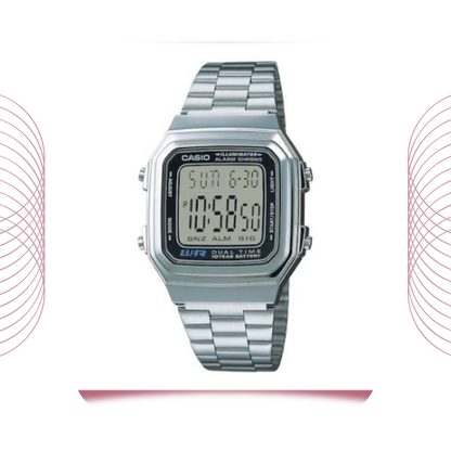 Casio A178WA-1ADF Classic Digital Stainless Steel Watch for Men & Women