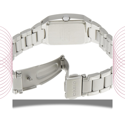 Casio LTP-1165A-7C2DF Women's Analog Stainless Steel Watch Silver White Dial