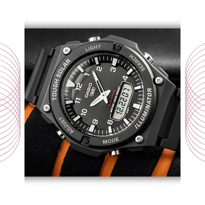 Casio AQ-S820W-1AVDF Tough Solar Analog Digital Sports Watch for Men
