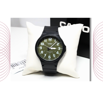 Casio MW-240-3BVDF Men's Analog Casual Watch Green Dial