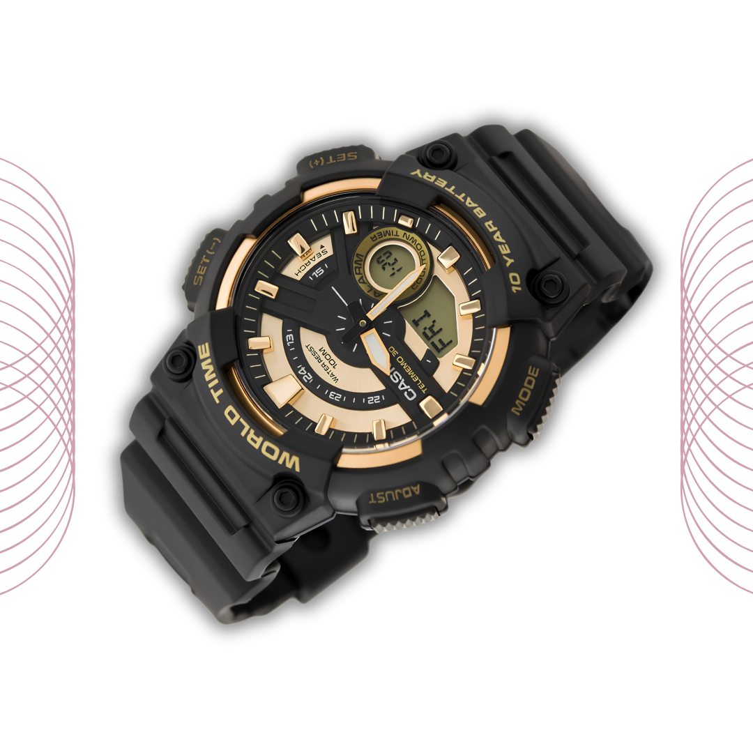 Casio AEQ-110BW-9AVDF Analog Digital Sports Watch for Men