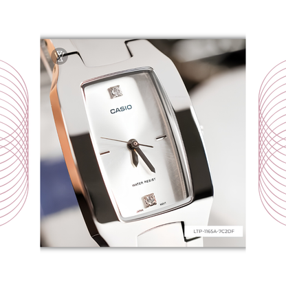 Casio LTP-1165A-7C2DF Women's Analog Stainless Steel Watch Silver White Dial