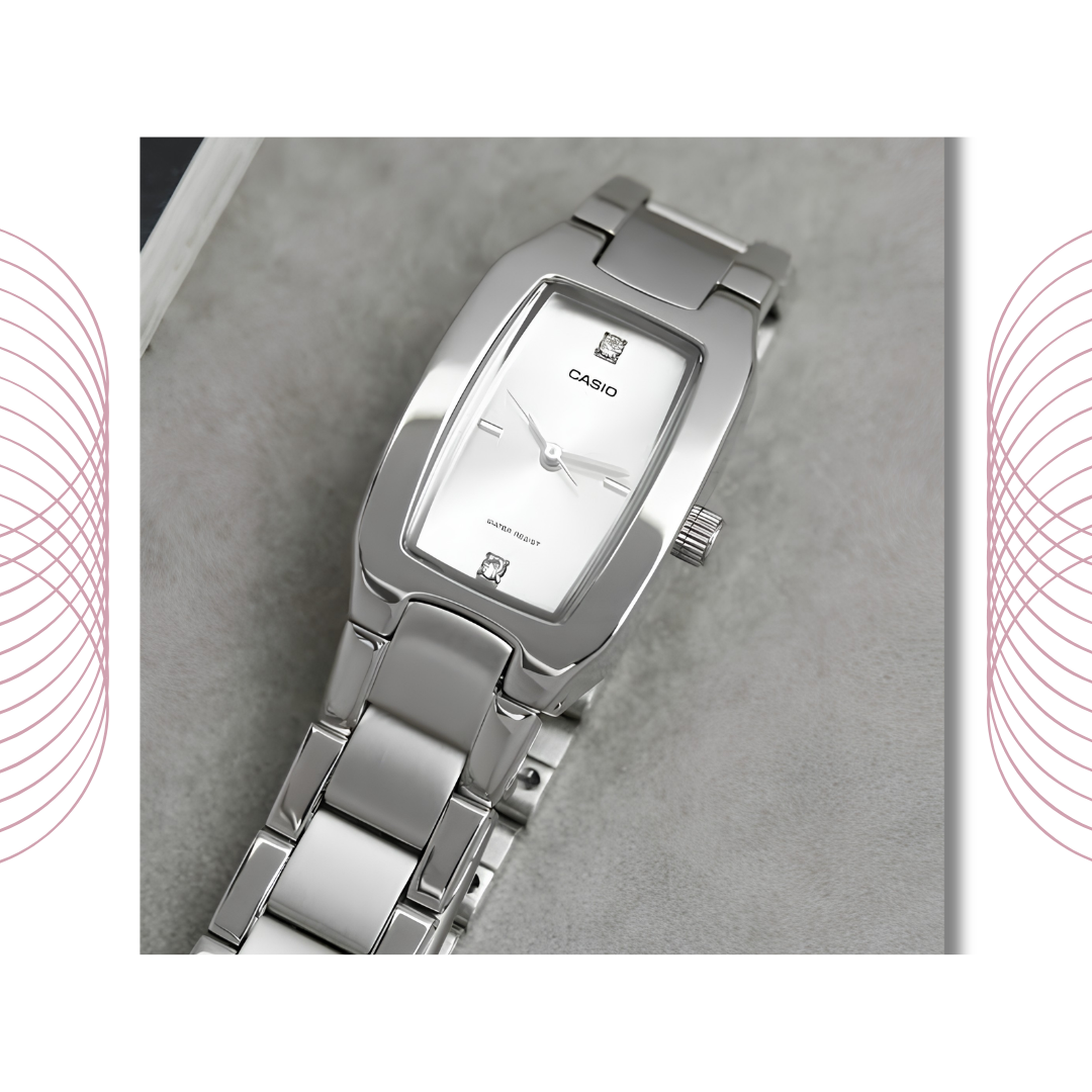 Casio LTP-1165A-7C2DF Women's Analog Stainless Steel Watch Silver White Dial