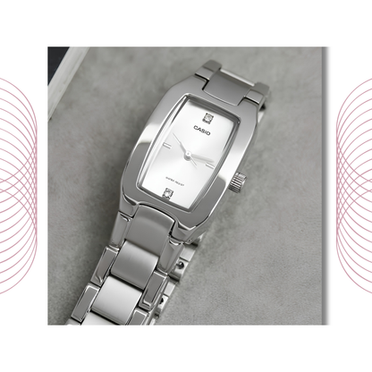 Casio LTP-1165A-7C2DF Women's Analog Stainless Steel Watch Silver White Dial