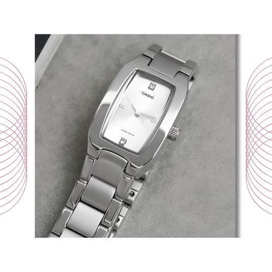 Casio LTP-1165A-7C2DF Women's Analog Stainless Steel Watch Silver White Dial