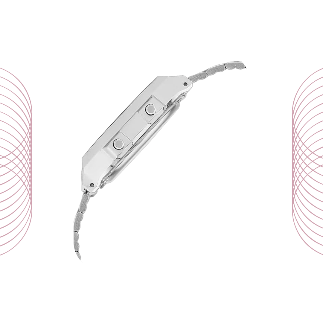 Casio A168WA-5AYDF Vintage Digital Stainless-Steel Watch for Men & Women