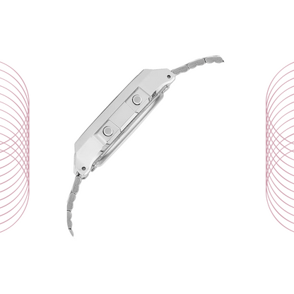 Casio A168WA-5AYDF Vintage Digital Stainless-Steel Watch for Men & Women