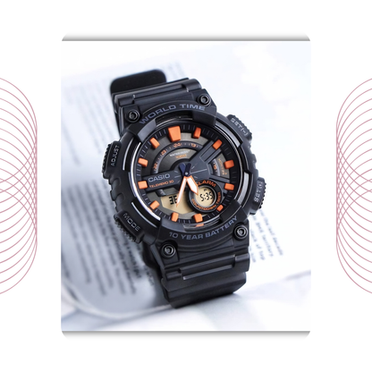 Casio AEQ-110BW-9AVDF Analog Digital Sports Watch for Men