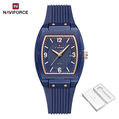 NAVIFORCE NF5070 Women's Quartz Watch | Silicon Strap | Date Display | 3ATM Water Resistant