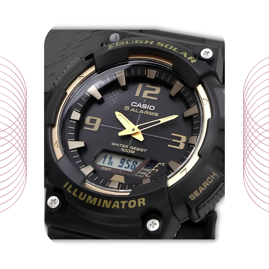 Casio AQ-S810W-1A3VDF Solar Powered Analog Digital Sports Watch for Men