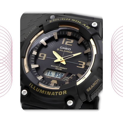 Casio AQ-S810W-1A3VDF Solar Powered Analog Digital Sports Watch for Men