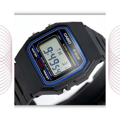 Casio F-91W-1DG Classic Digital Watch Black for Men & Women