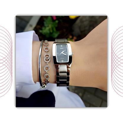 Casio LTP-1165A-1CDF Women's Analog Stainless Steel Watch Black Dial