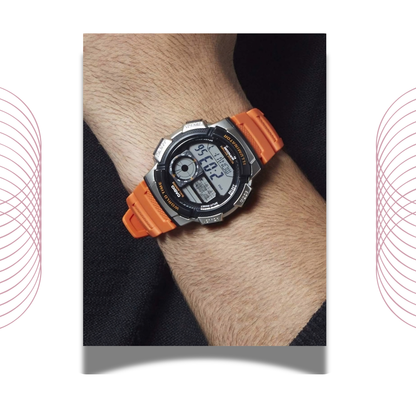 Casio AE-100W-4BVDF World Time Digital Watch Qatar | Buy Online