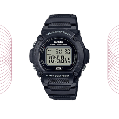 Casio W-219H-1AVDF Sport Digital Resin Watch for Men