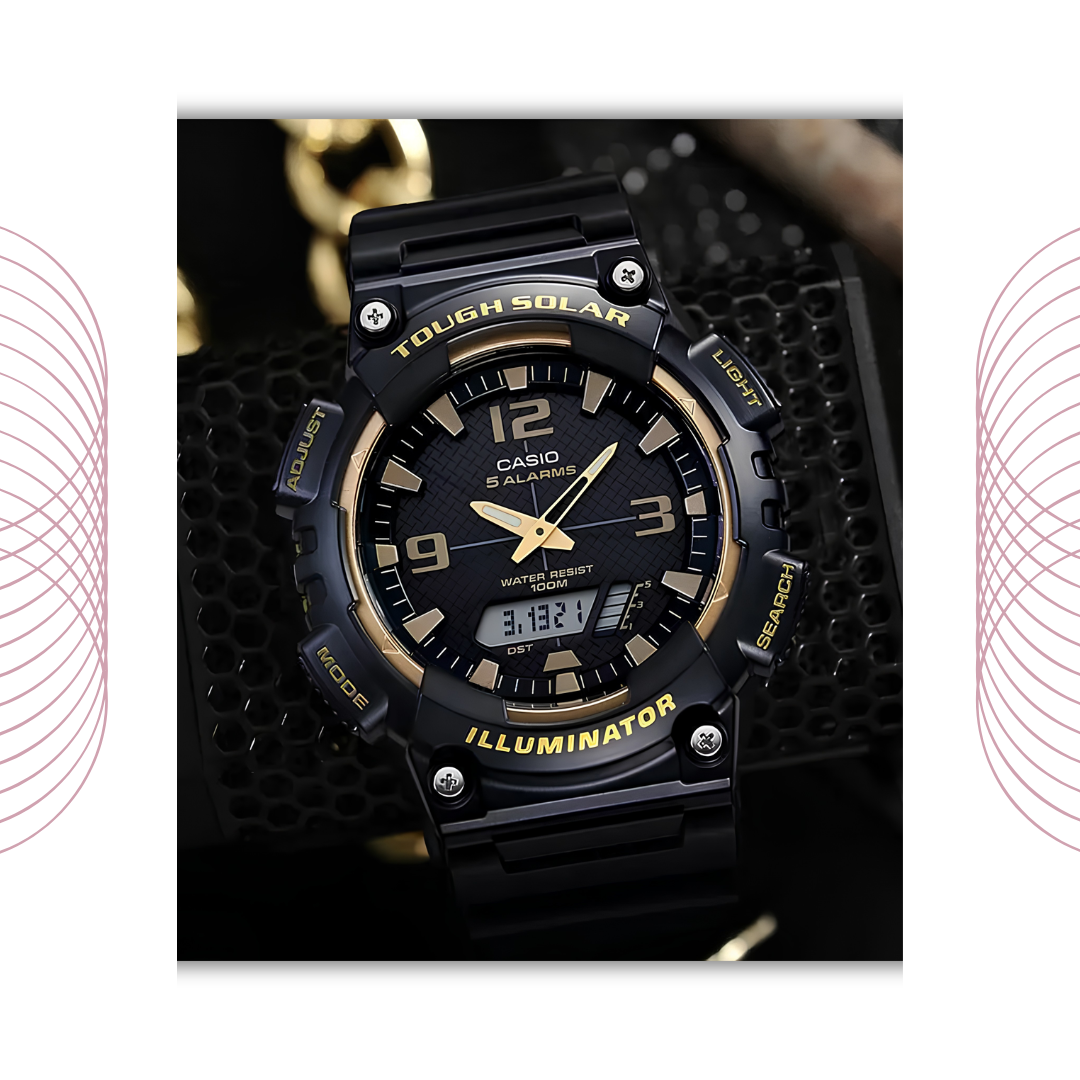 Casio AQ-S810W-1A3VDF Solar Powered Analog Digital Sports Watch for Men