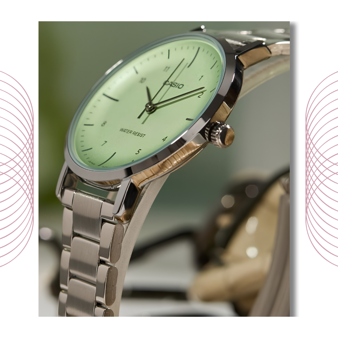 Casio LTP-VT03D-3BDF Women's Analog Stainless Steel Watch Green Dial