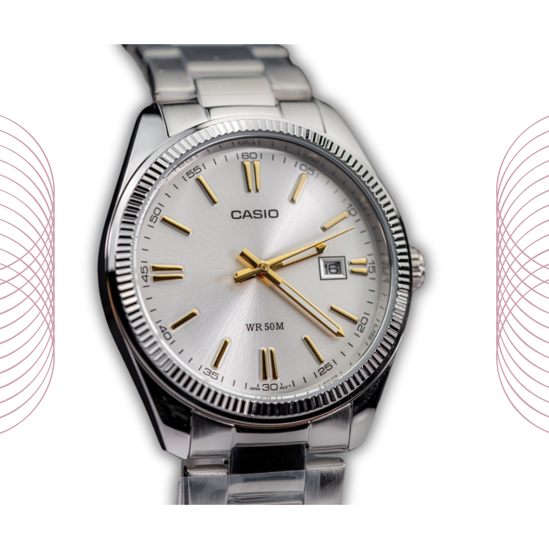 Casio MTP-1302D-7A2VDF Men's Analog Stainless Steel Watch White Dial