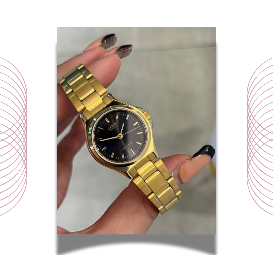 Casio LTP-1130N-1ARDF Women's Analog Stainless Steel Gold Tone Watch
