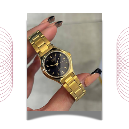 Casio LTP-1130N-1ARDF Women's Analog Stainless Steel Gold Tone Watch