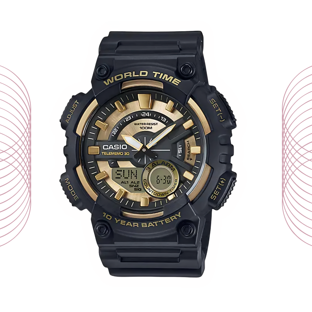 Casio AEQ-110BW-9AVDF Analog Digital Sports Watch for Men