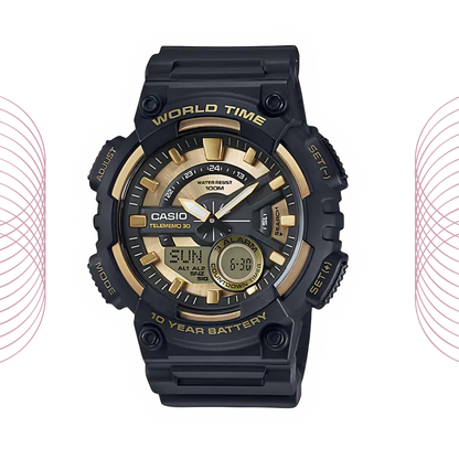 Casio AEQ-110BW-9AVDF Analog Digital Sports Watch for Men